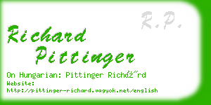 richard pittinger business card